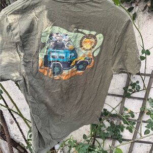 Columbia Olive Green Adventure Graphic men T-Shirt